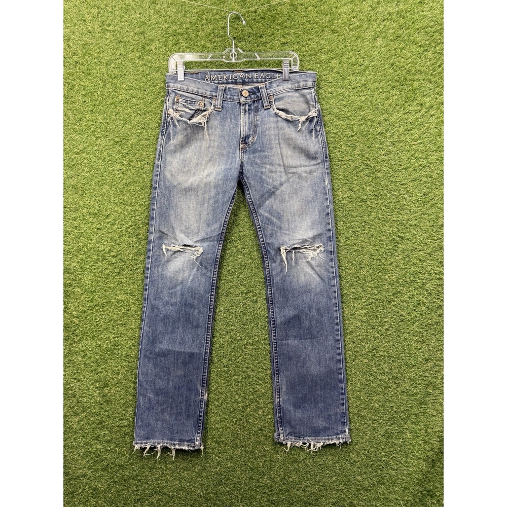 American Eagle Jeans Mens 28x30 Blue Next Level Original Straight Fit Medium y2k